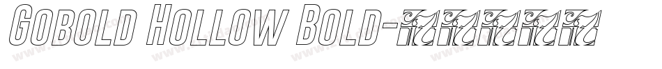 Gobold Hollow Bold字体转换